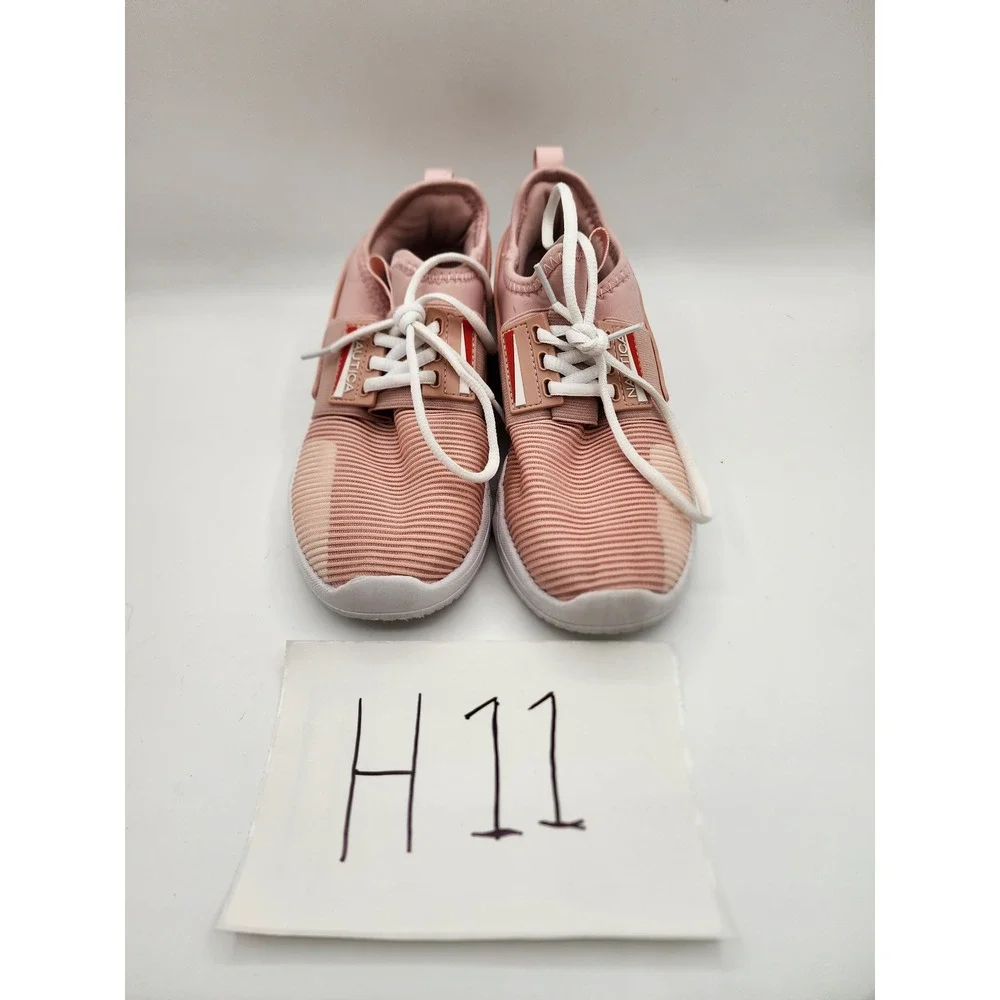 Nautica Nuray 2 Pink Ribbed Knit Athletic Running Sneakers Size 6.5